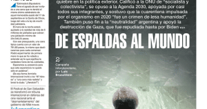 Une du jour. À l’ONU, le président argentin, Javier Milei,  “tourne le dos au monde”