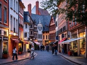Le centre-ville de Reims