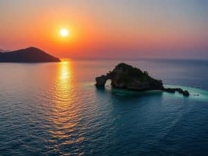 Plage de sable blanc à l