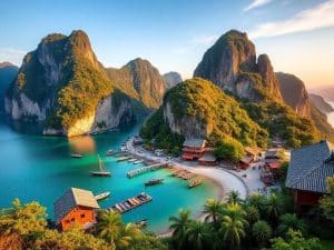 Une femme en train de nager dans un lagon des Maldives