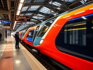 Un contrôleur de billet dans un train