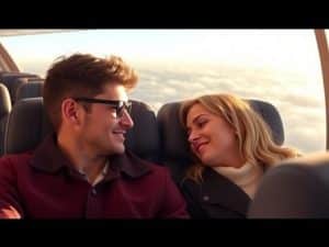 Un couple dans un avion