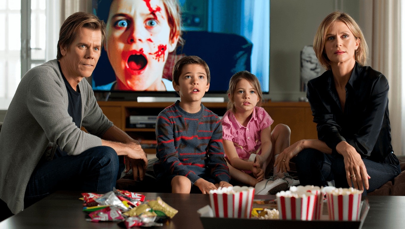 ‘Family Movie’ Review: Kevin Bacon and Kyra Sedgwick Get Their Kids Into a Bloody Good Time
