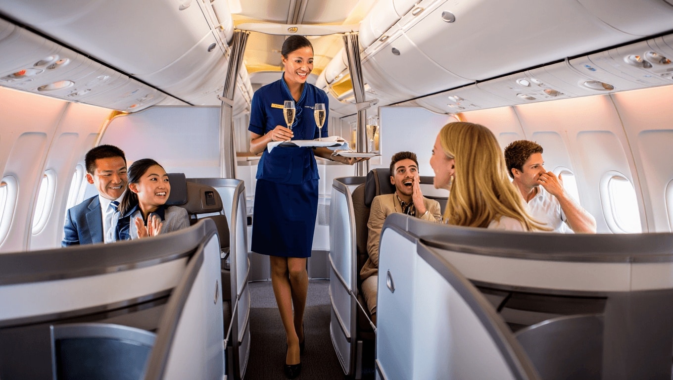 Une salle de bain dans un avion