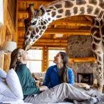 Kamryn Grant et sa girafe Yoshi