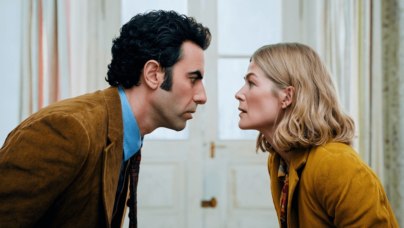‘Ladies First’ Review: Sacha Baron Cohen and Rosamund Pike Trade Places in a Dated Battle-of-the-Sexes Comedy