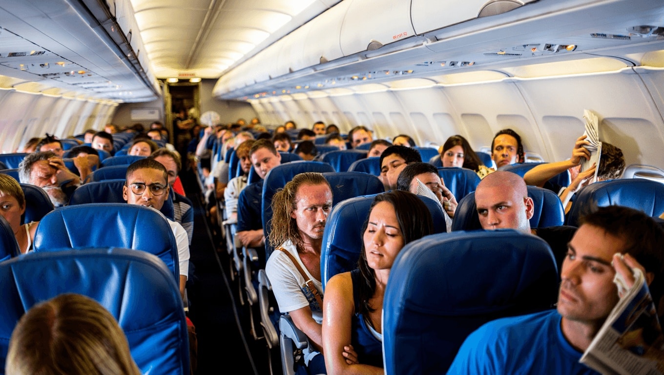 Les passagers dans l