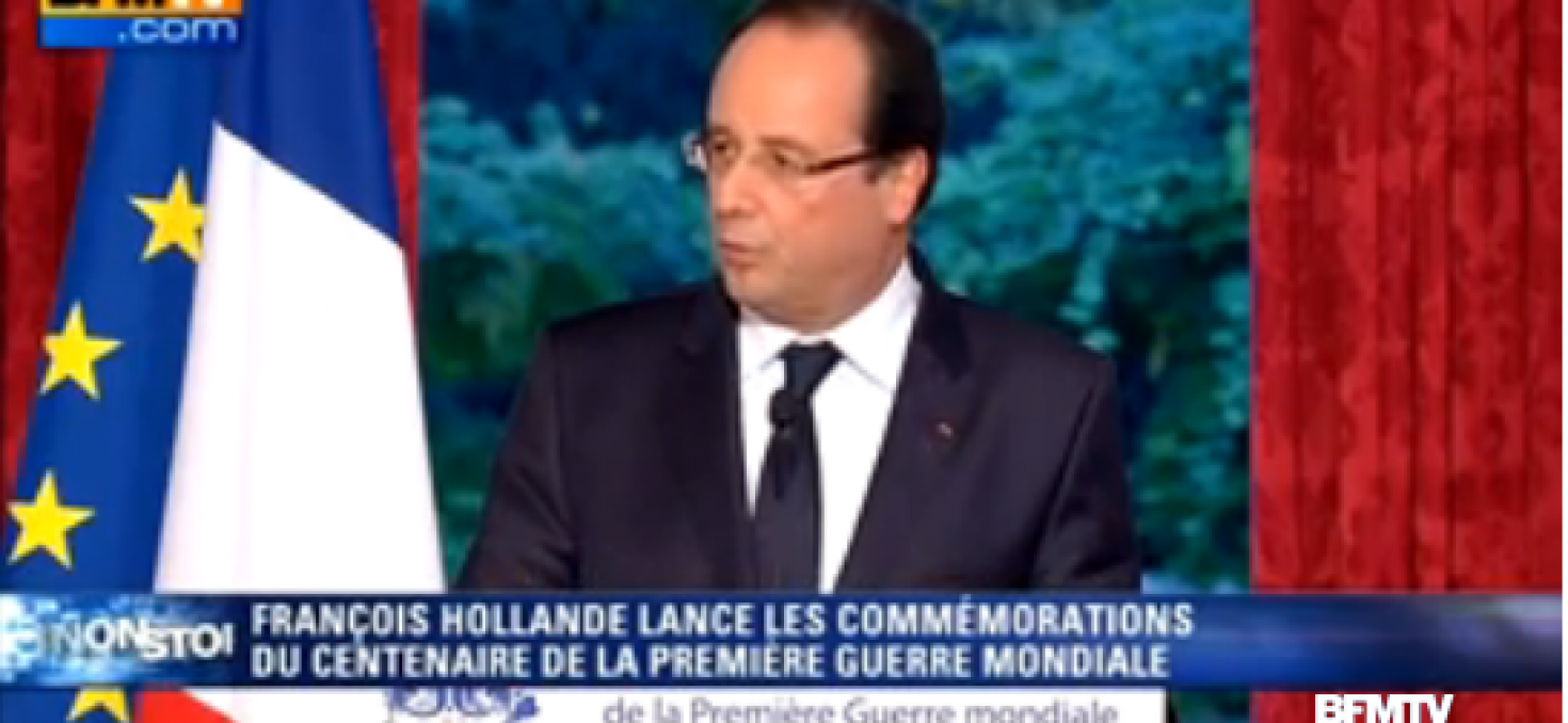 Centenaire de la Grande Guerre: Hollande lance les commémorations
