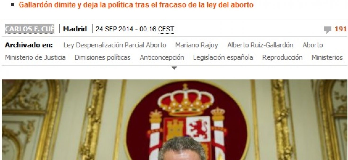 Espagne: le retrait du projet de loi sur l’IVG à la Une des médias