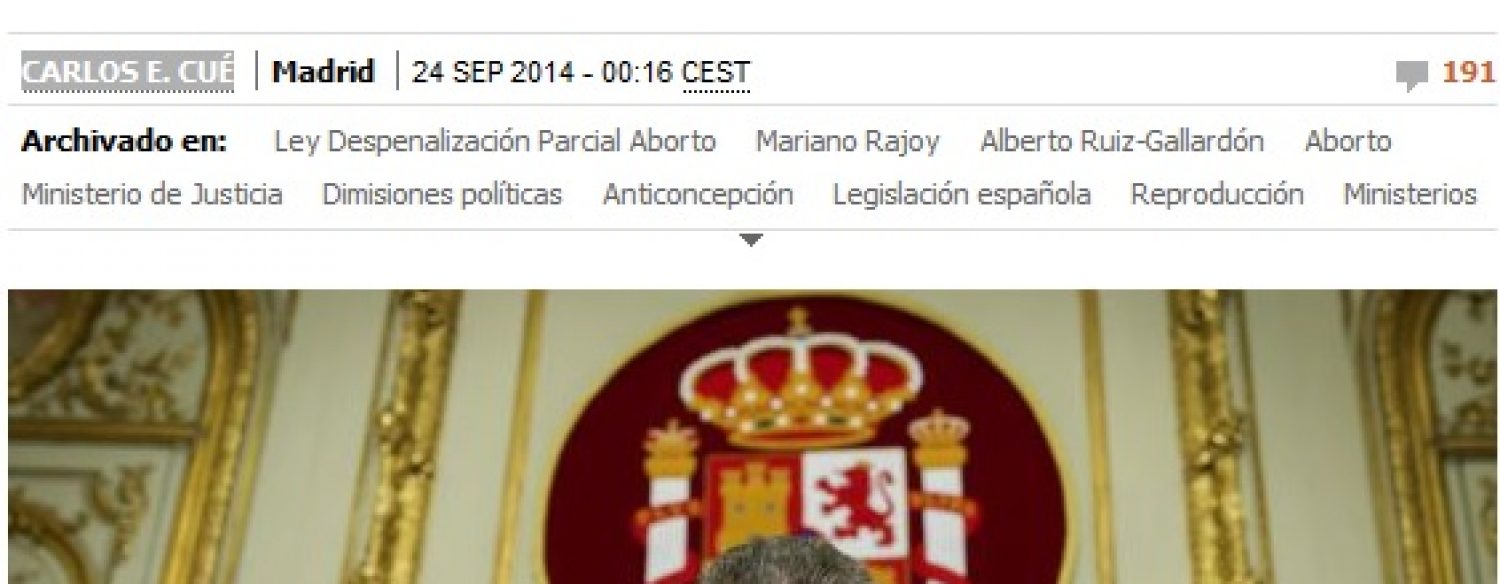 Espagne: le retrait du projet de loi sur l’IVG à la Une des médias