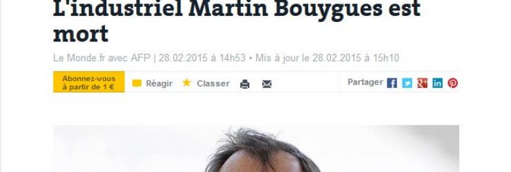 Rumeur sur la mort de Martin Bouygues : Valls « content et étonné »