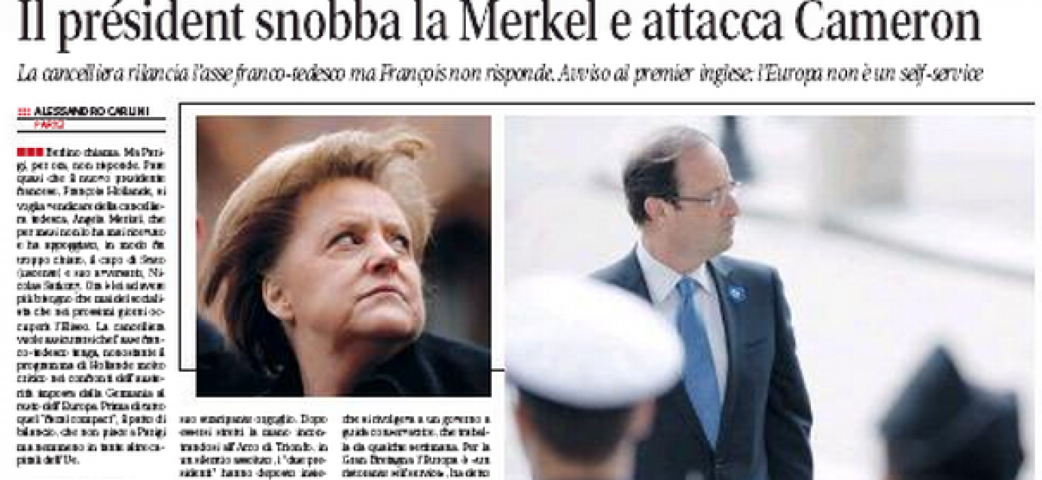 François Hollande snoberait Angela Merkel