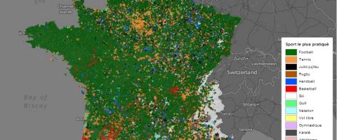 France: une carte interactive des sports les plus pratiqués par commune