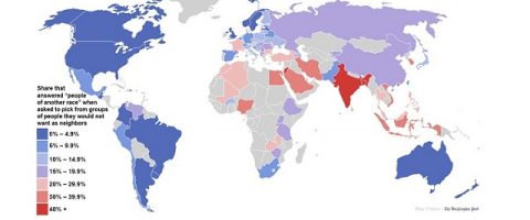 Cartographie: quels sont les pays les plus racistes?