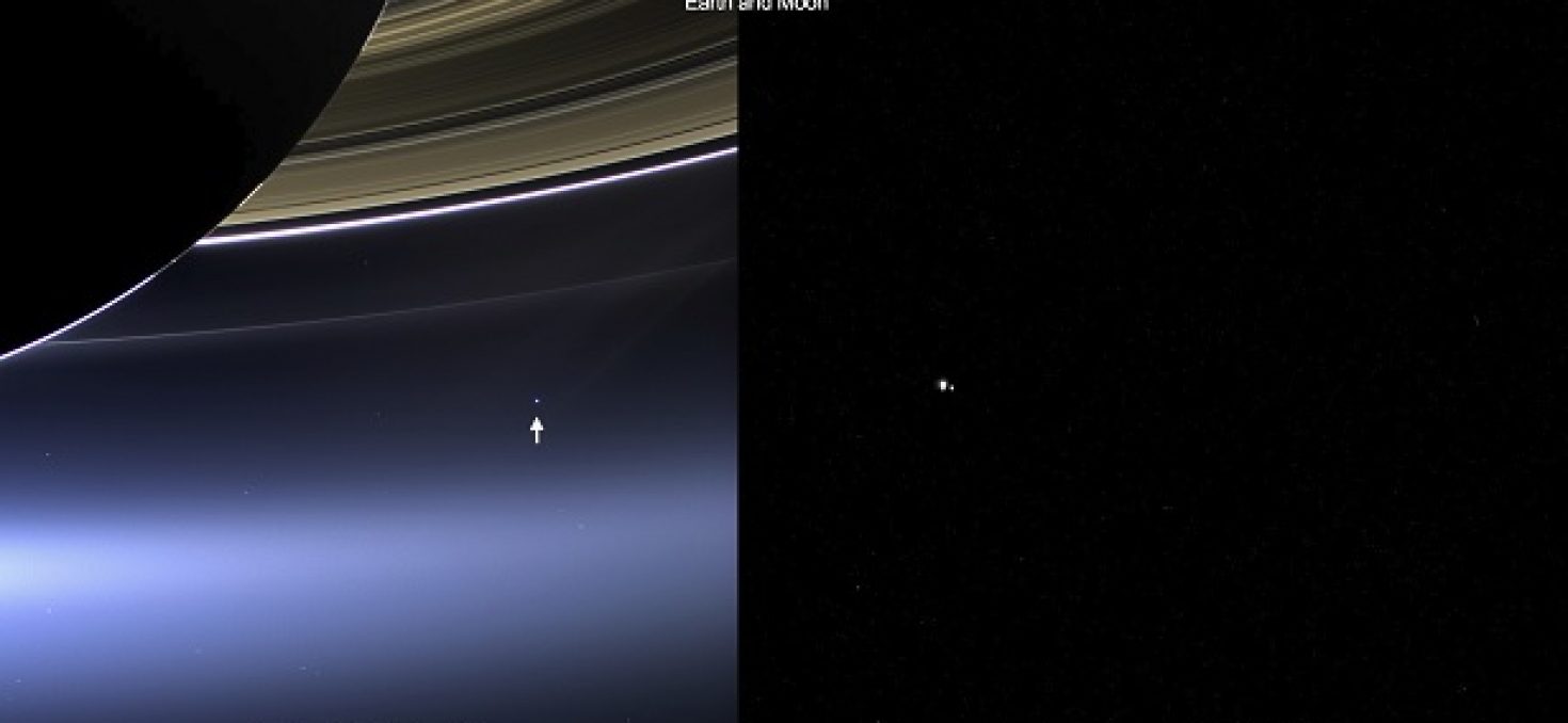 La Terre vue de Saturne: un petit point lumineux
