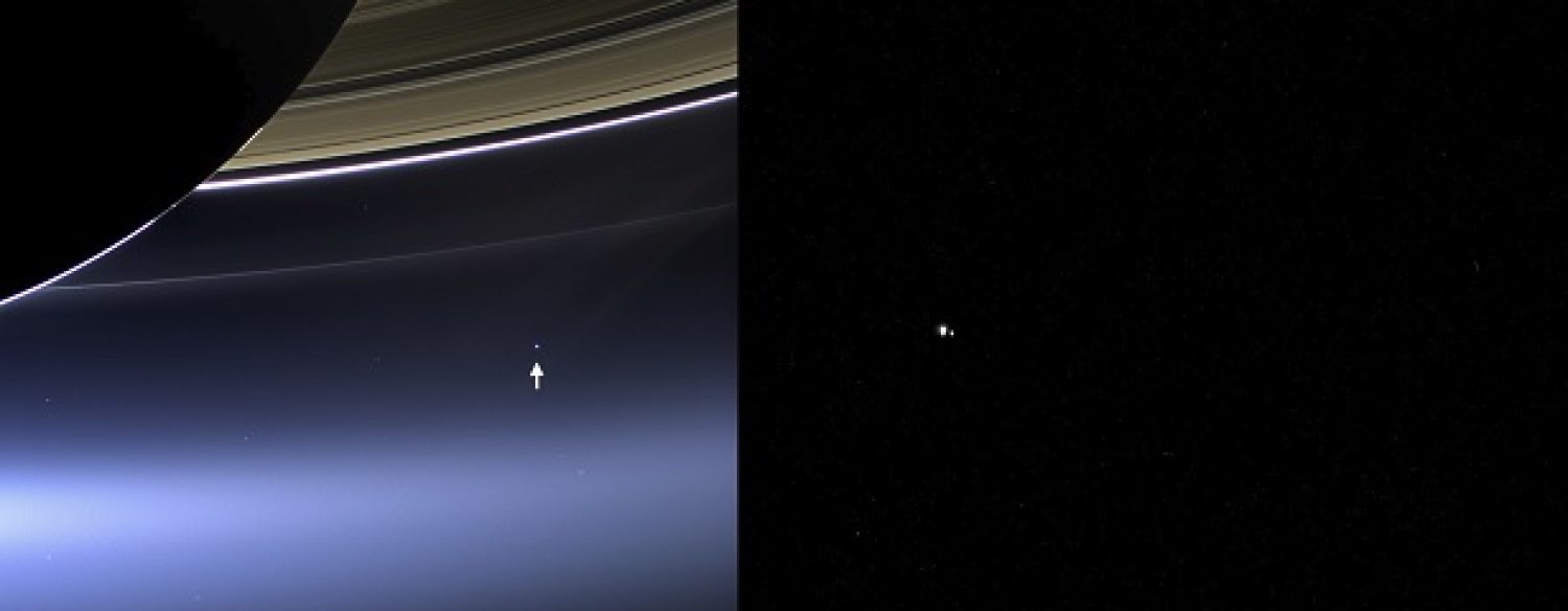La Terre vue de Saturne: un petit point lumineux