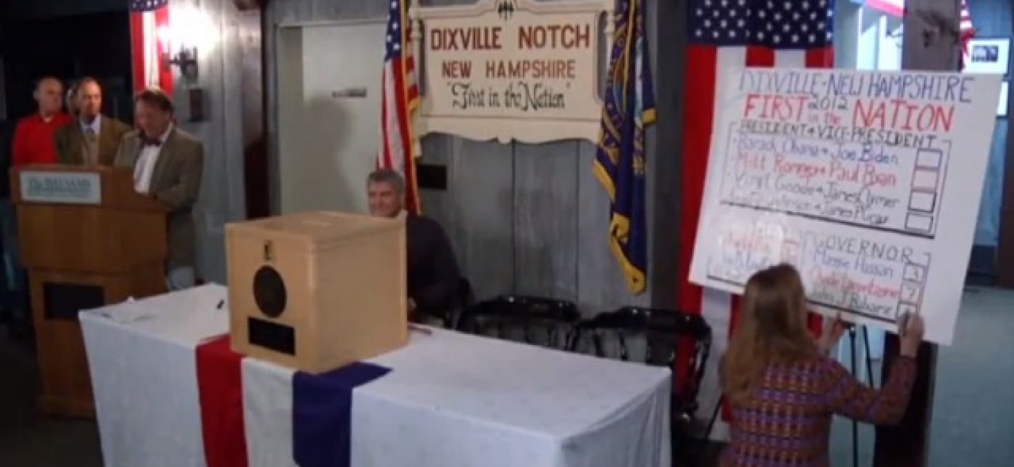 Dixville Notch: premiers résultats, première égalité Obama-Romney